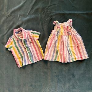 Baby Gap boy and girl shirt and dress - 12-18 mos
